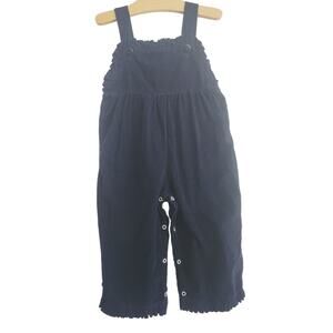 2T Miley and Kate navy corduroy overalls